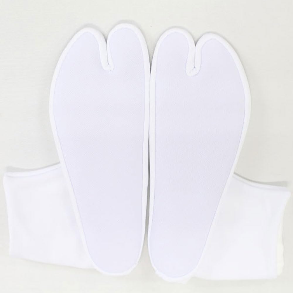 [hgb253] Toray High-Stretch Tabi Socks, 5-Clasp, Made In Japan, White [Kimono Biyori] (4L)
