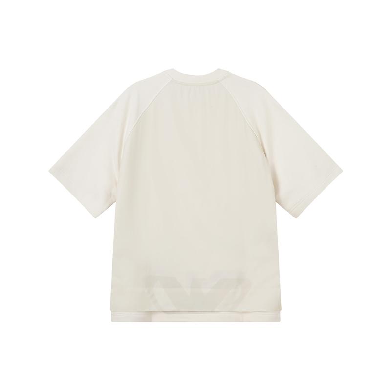 Emporio Armani Ss24 Eagle Logo Patch Crew Neck Thick Pullover Short Sleeve T-Shirt Men T-Shirt Off-White 3D1T6Z-1J6IZ-0103