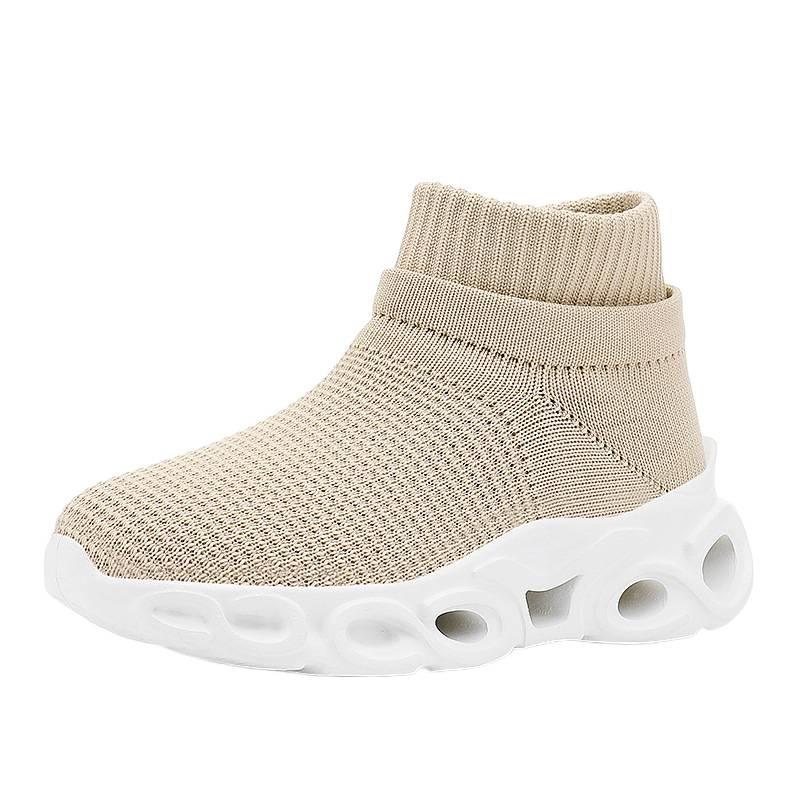 Children's Socks and Shoes Boys and Girls Fashion Breathable Comfortable Non-slip Soft Sole Casual Running Shoes Sports Flying Woven Shoes