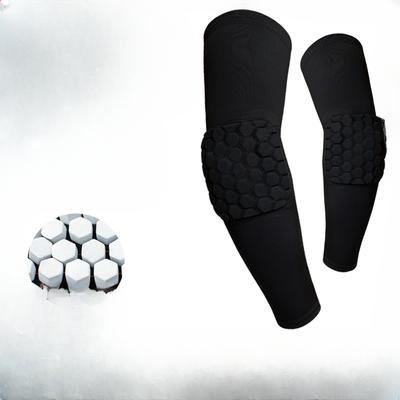 Single Basketball Honeycomb Arm Guard Elbow Guard Anti-collision High Elastic Breathable Quick-drying Polyester Extended Lycra Protective Gear.