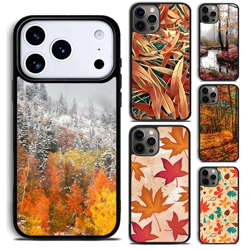 Fall Autumn Winter Art Phone Case for iPhone 17 16 15 Pro Max Air 14 13 12 11 Plus Shockproof Cover