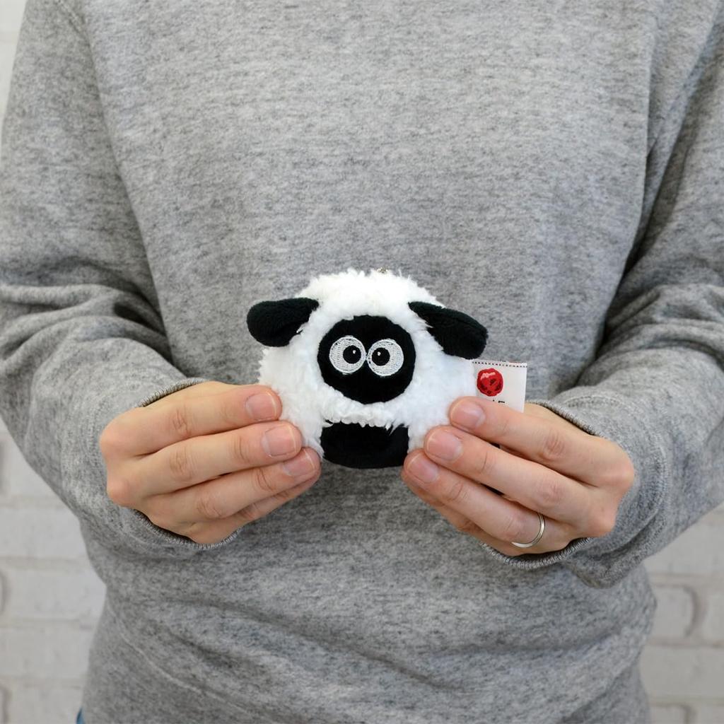 Keychain STS Shaun Onigiri 8cm Sheep Plush Toy White [Niki] W9×D8×H6cm