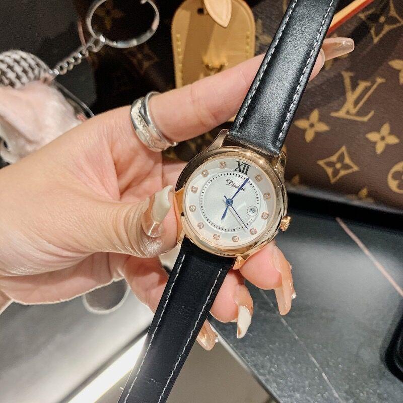 Quartz Watch Women'S Steel Belt Watch Women'S Rhinestone Scale Simple Temperament