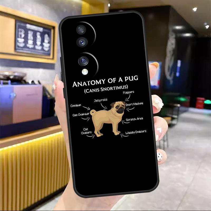 

Cute Pug Dog For Honor Magic 8 7 6 Pro Case For Honor 200 400 50 70 90 Lite X8c X8b X9a X9b X9c X9d Win RT Honor 70 Lite