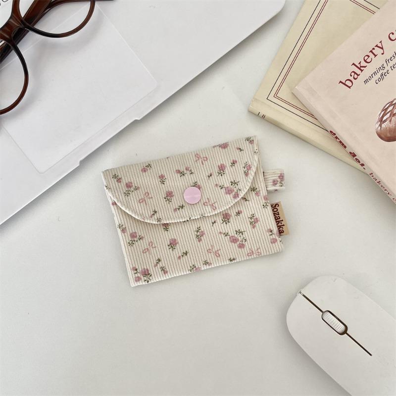 

Corduroy Small Change Bag Card Bag Coin Storage Student Wallet Card Bag ID Bag