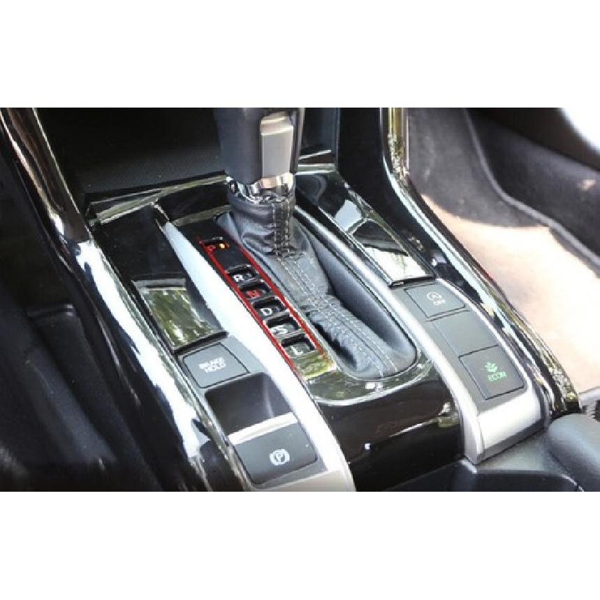 Black 2016-2019 2020 Central Console For Honda Civic 10th Gear Shift Frame Trim