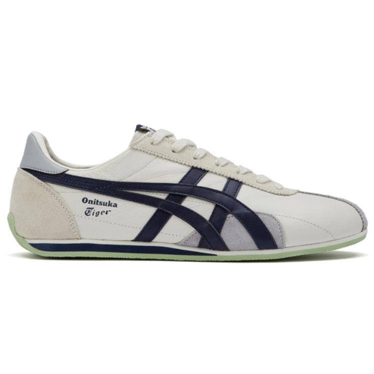 Onitsuka Tiger Runspark White Cream Navy Unisex Low Top Synthetic Leather Mesh Retro Running Sneakers 1183B480-103