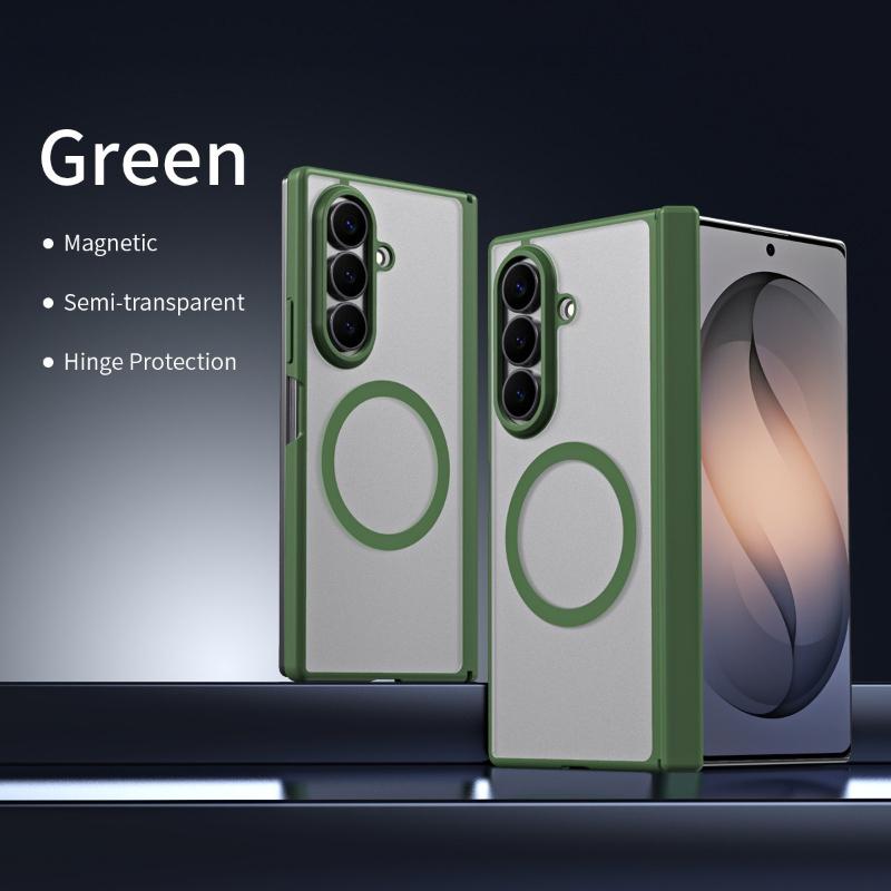 Hinge Protection for Magsafe Magnetic Matte Case for Samsung Galaxy Z Fold 8 Ultra 7 6 5 4 Cover with Screen Protector Hardshell
