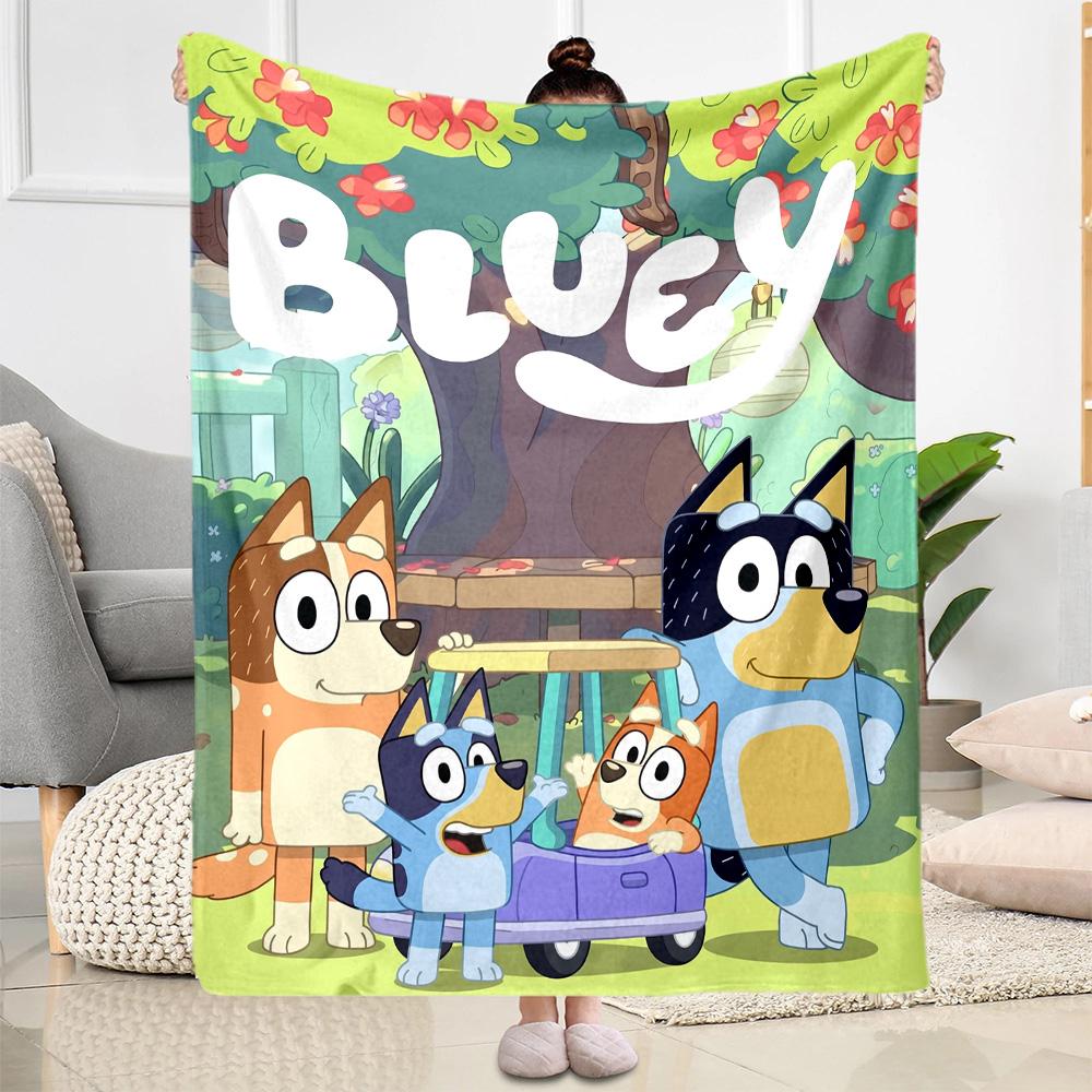 Bluey's Adventure Forest Blanket Comfortable Suitable for Bedding Sofa Livingroom for All Occasions Playful Design