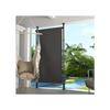Retractable Balcony Awning - Outsunny - 120x220-310 Cm - Dark Grey Polyester - Crank - UV30+