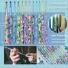 Coopay Complete Crochet Hooks Set for Beginners, 2.25mm-8mm Crochet Hook, Ergonomic Crochet Hooks for Arthritic Hands, Cute Animal Print Comfort Grip
