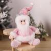 Sitting Knitted Elk Snowman Doll Realistic Christmas Pink Doll Decorations  Kids Birthday Christmas