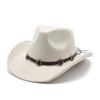 Western Cowboy Hat With Large Brim For Outdoor Sun Protection And Photography