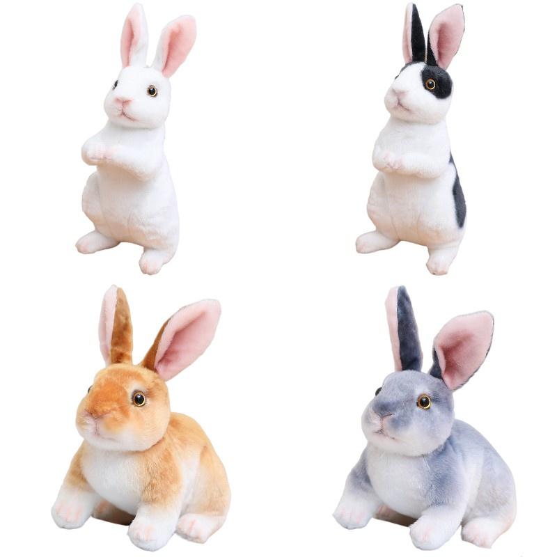 Entzückendes Plüsch-Braun-Weißes Hasenspielzeug zum Kuscheln und Schmusen, 24cm