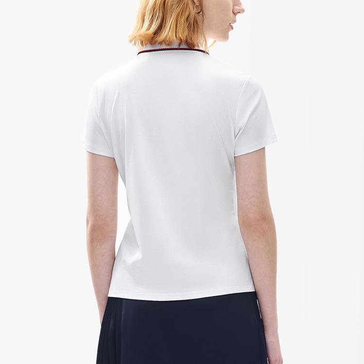 New FILA Polo Shirts Women's Standard White F11W221104FWT