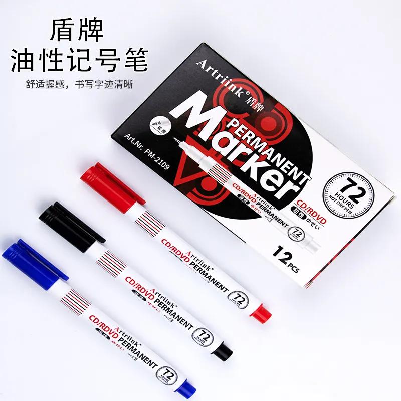 Waterproof Quick Drying Fine Tip Markers Blue Red Black Colored CD Oil Based Permanent Liquid Acrylic for Fabric Craft