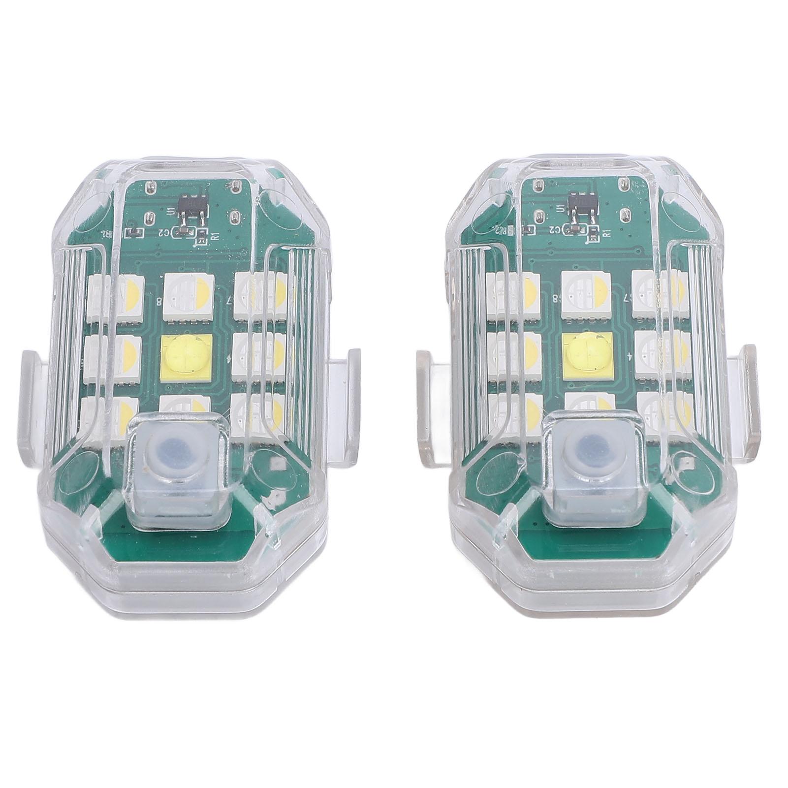 

2 шт. Стробоскоп для дрона, нічний політ, протизіткненнєвий, світлодіодна лампа-спалах для дрона з гачком для дистанційного керування