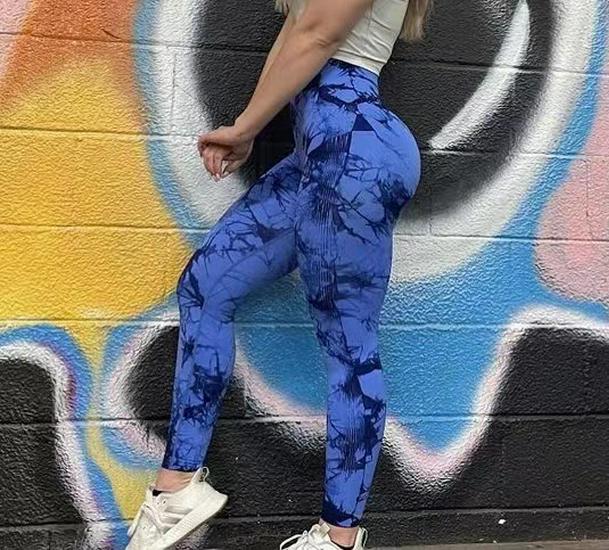 Spot! High-Waisted Tie-Dye Yoga Pants for Women - Peach Butt, Tight Fitness & Outdoor Running Sportswear