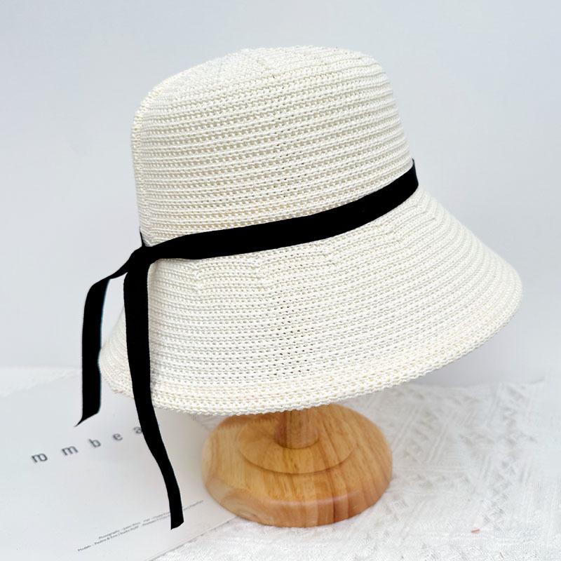 25 New Knitted Sun Hat Summer Thin Sun Protection Bucket Hat Outdoor Travel Vacation Beach Hat Big Edge Face Small