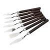 Art Palette & Paint Scraper Set: Wooden Handle Mixing Knives for Oil, Gouache & Acrylic Painting
