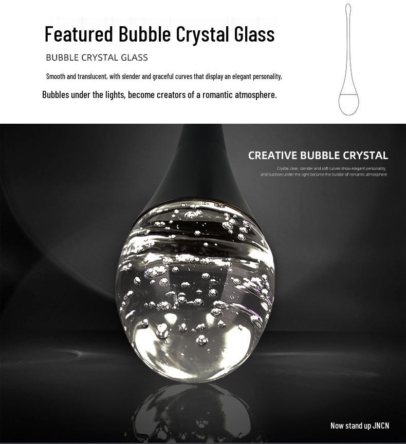 Luxury Crystal Pendant Light: Elegant Bedside or Background Illumination