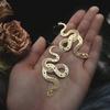 New Creative Gothic Large Hollowed-out Spirit Snake Stars Moon Stainless Steel Dangle Earrings for Women Hallowmas Jewelry Gifts