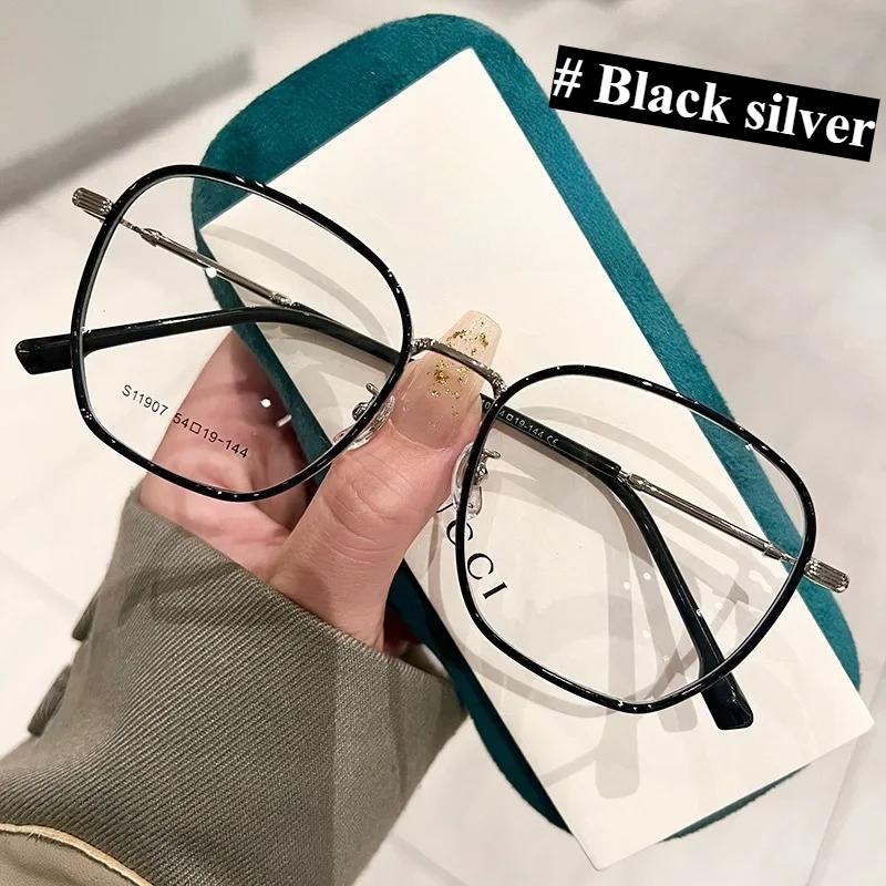 Anti Blue Light Myopia Glasses 0 ~ -4.0 Resin Lenses Plastic+metal Frame Square 8 Colors To Choose From Computer Glasses