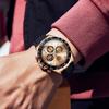 OLEVS Ceas la modă Ceas sport Ceas la modă Ceas cu cuarț popular Analog 24 de ore Data de 24 de ore Curea neagră cu gel de siliciu Cronometru Ceas de mână