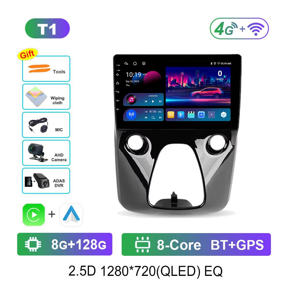 Navigation GPS Car Video Multimedia Player for Toyota Aygo For Peugeot 108 For Citroen C1 2016 - 2020 Android OS WiFi BT 4G