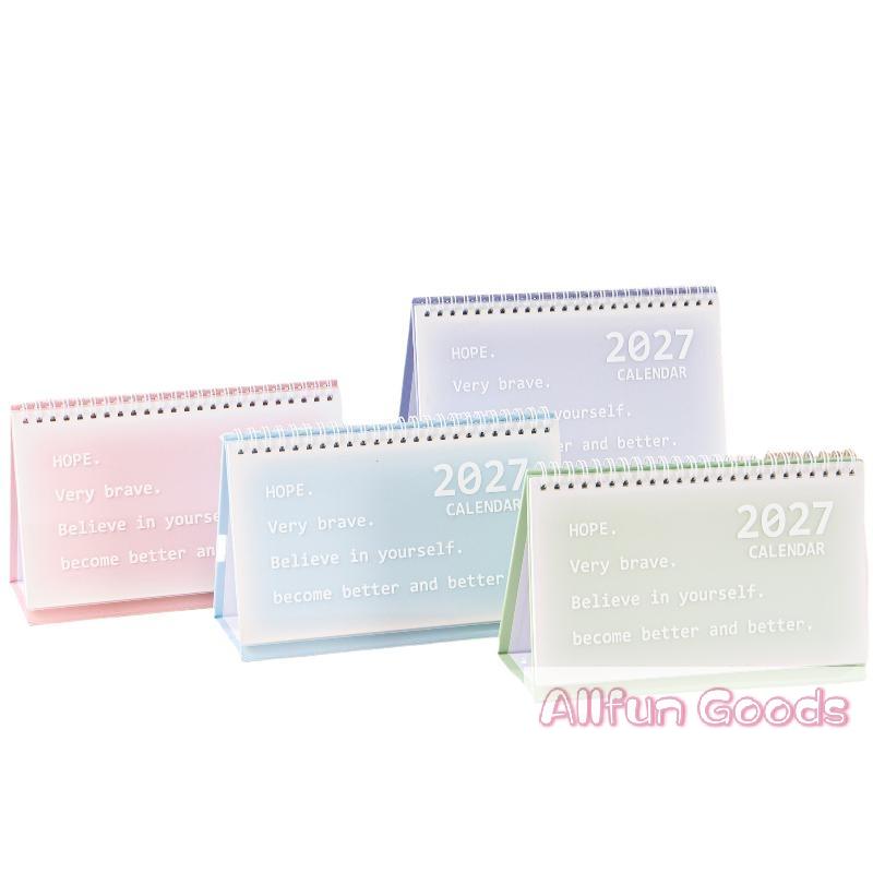 [TG835]2027 Ins Style Calendar Simple Fresh & Creative Desktop Decoration Plan Check In Ornament Office School Supplies
