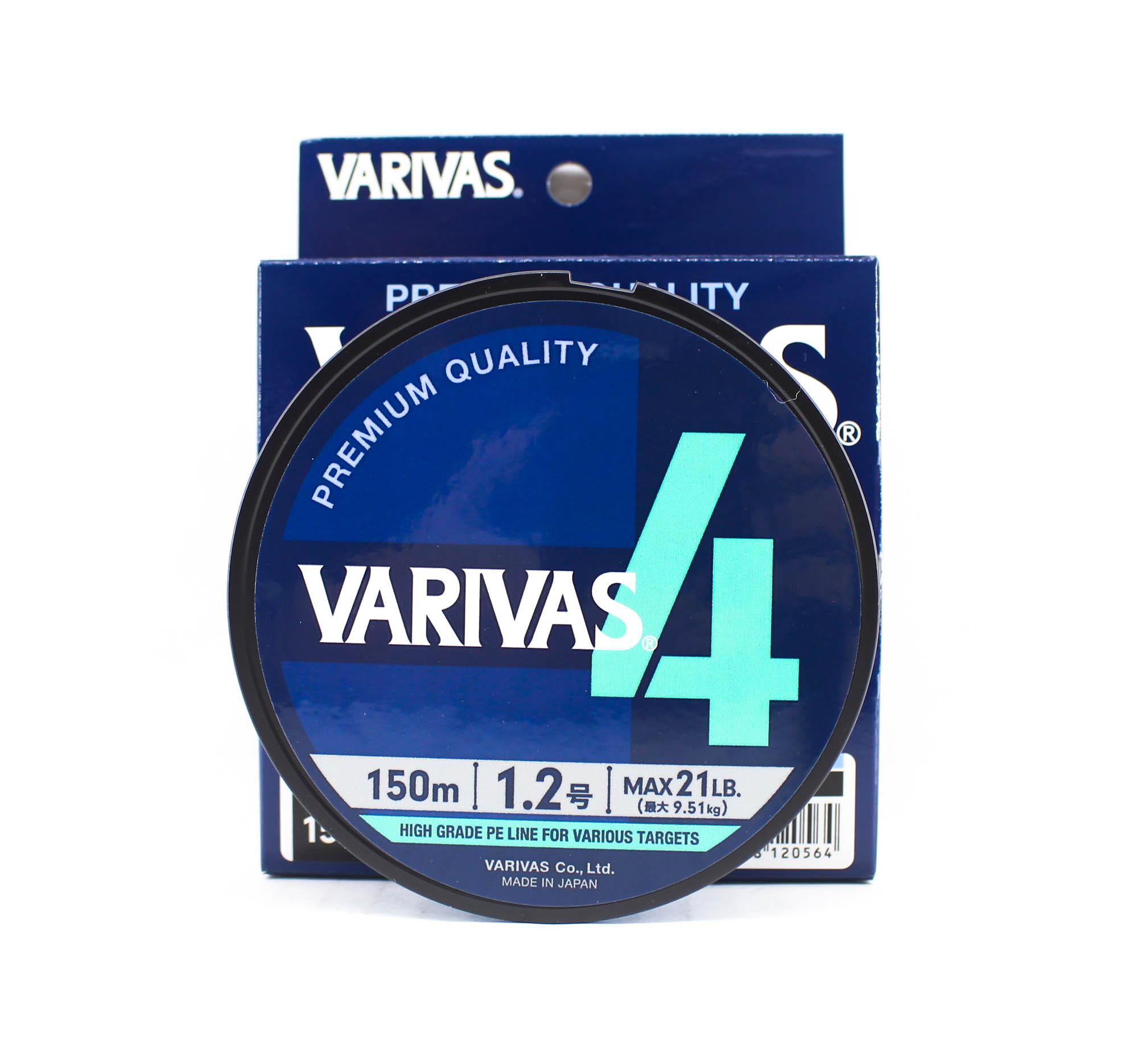 Varivas P.E Line 4 X4 - 150 M - P.E 1,2 - Max 21 Lb - Bleu - NEUF