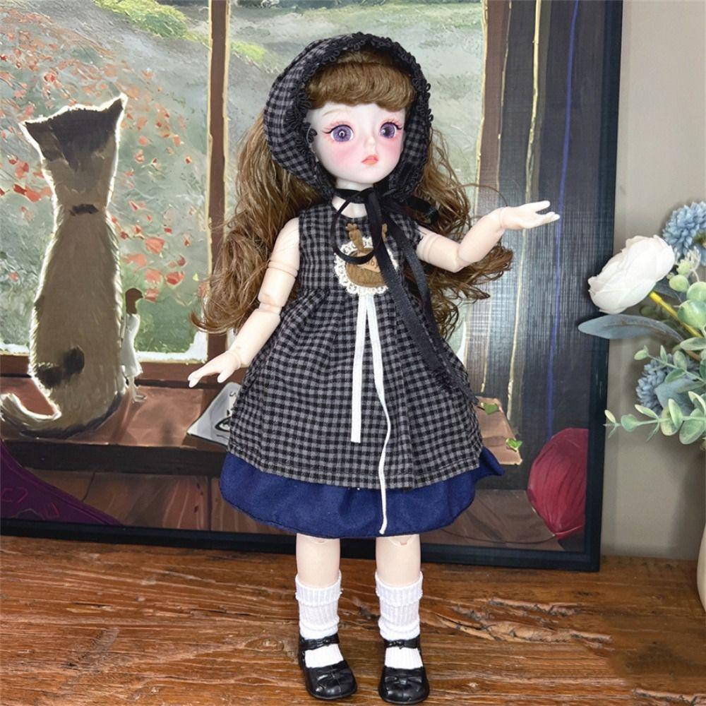 1 Set Attractive Eyes Dress Up BJD Dolls Long Hair Makeup Ball Joint Doll  Babies