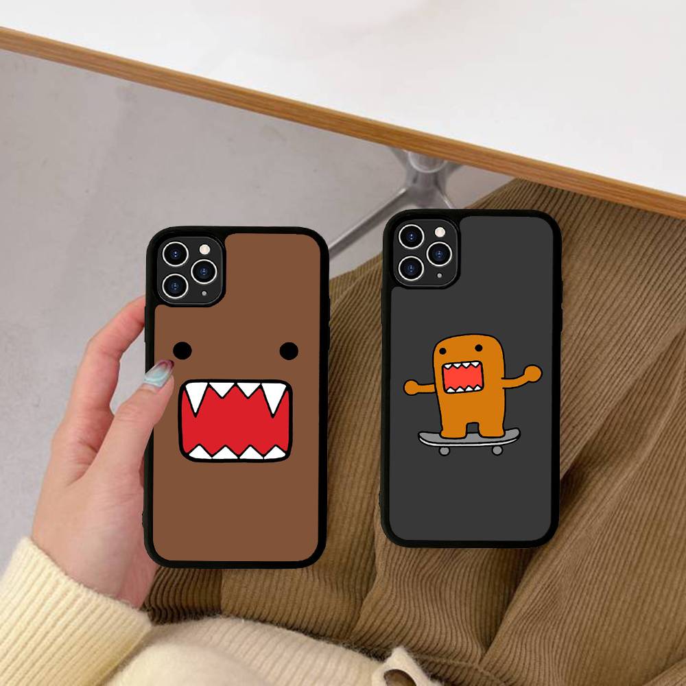 Cute Domo Kun For IPhone 17 16 15 14 13 12 11 Mini Pro Max Plus PC+TPU Back Phone Cover