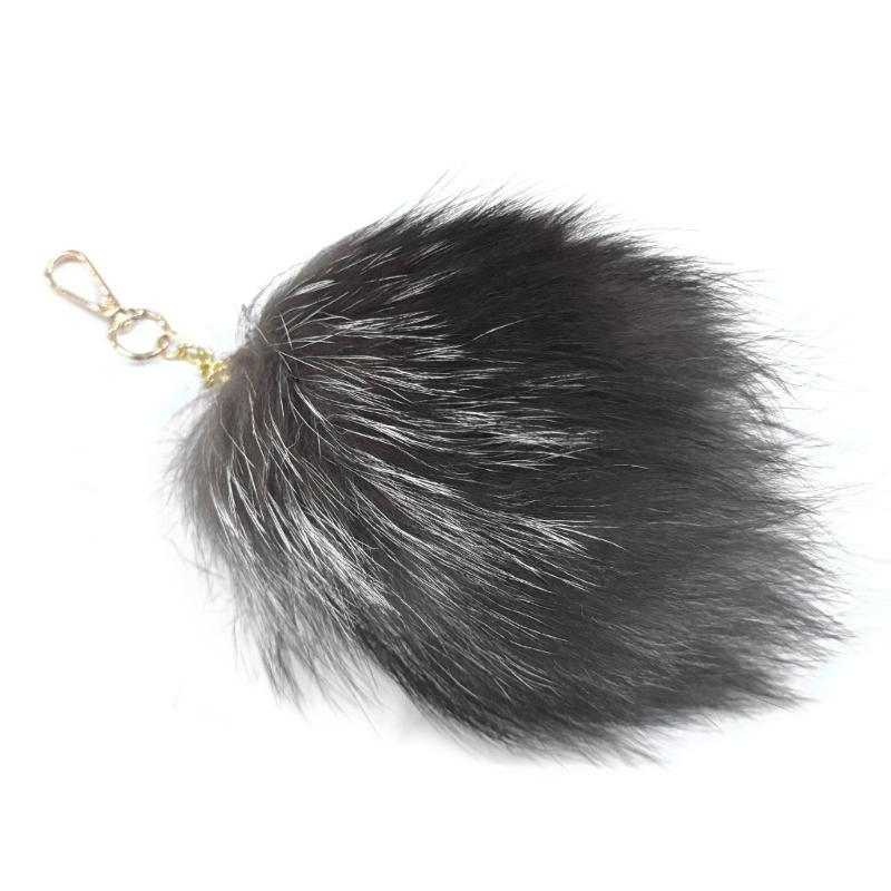 New Fashion Wolf Tail Fur Keychains Unisex Pendant Car Keyring Holder Key Chains Charm Bag Accessories Gifts