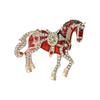 Dainty Enamel Horse Pin With Rhinestones Elegant Animal Lapel Accessory For Parties Event Daily Accessories