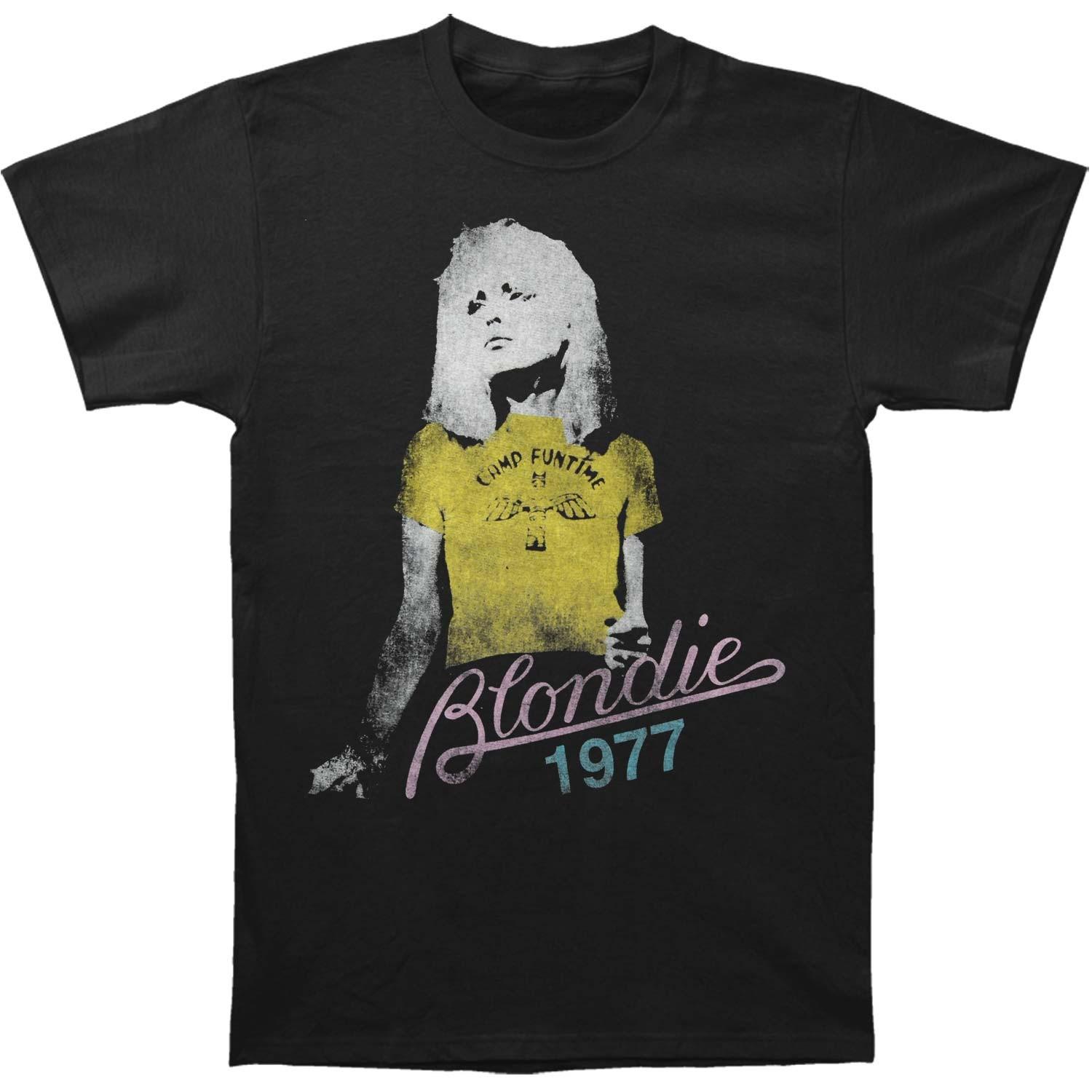 Men s Blondie Blondie 1977 Slim Fit T-shirt Large Black 4XL