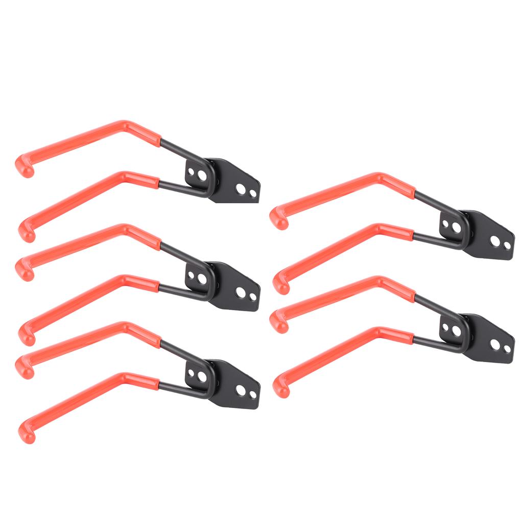 5Pcs WallMounted Garage Hooks Organization Storage Hanger for Power Tool Rope Shovel Bike Hose(Orange )