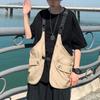 Men's Trendy Hong Kong Style Multi-Pocket Photographer Vest with Customizable Logo