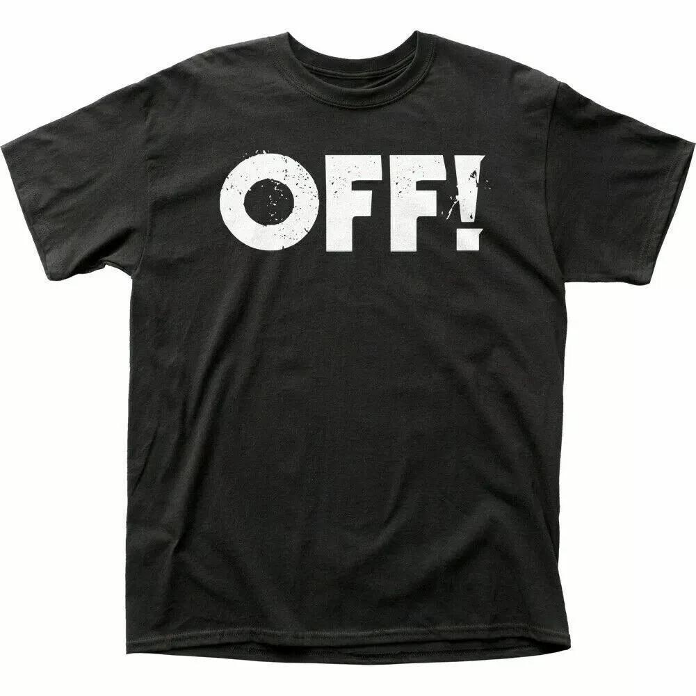 OFF! Logo T Shirt Mens Licensed Rock N Roll Music Band Retro Tee New Black