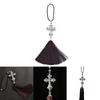 Car Pendant Cross Decoration Stylish Alloy Crystal Diamond Hanging Ornament