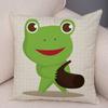 Cute Cartoon Animal Cushion Cover T Rex Dinosaur Unicorn Cat Dog Print Kids Room Decorative Pillow Case Home Gift