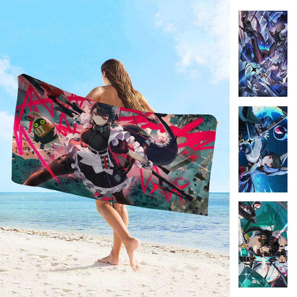 Anime Z-Zenless Zone Zero Beach Towel Colorful Bath Towels For Girl Microfiber Quick Dry Sand Beach Yoga Spa Gym Pool