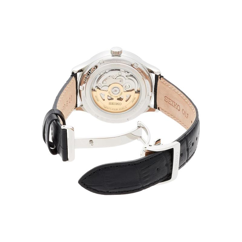 Seiko Presage Series Life Waterproof Automatic Cowhide Strap Men's Watch White Dial SARY095