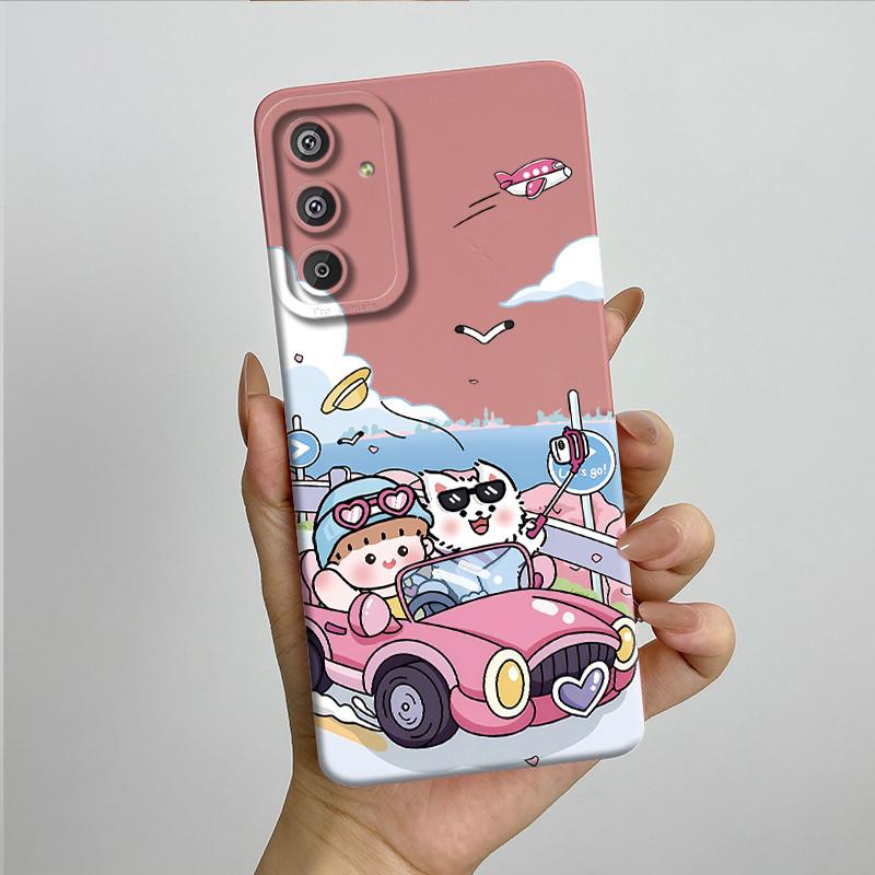 Phone Case for Samsung Galaxy M15 5G F15 5G Fashion Painted Half-wrapped Case Soft Silicon Cases E156 M156 Protection Back Cover