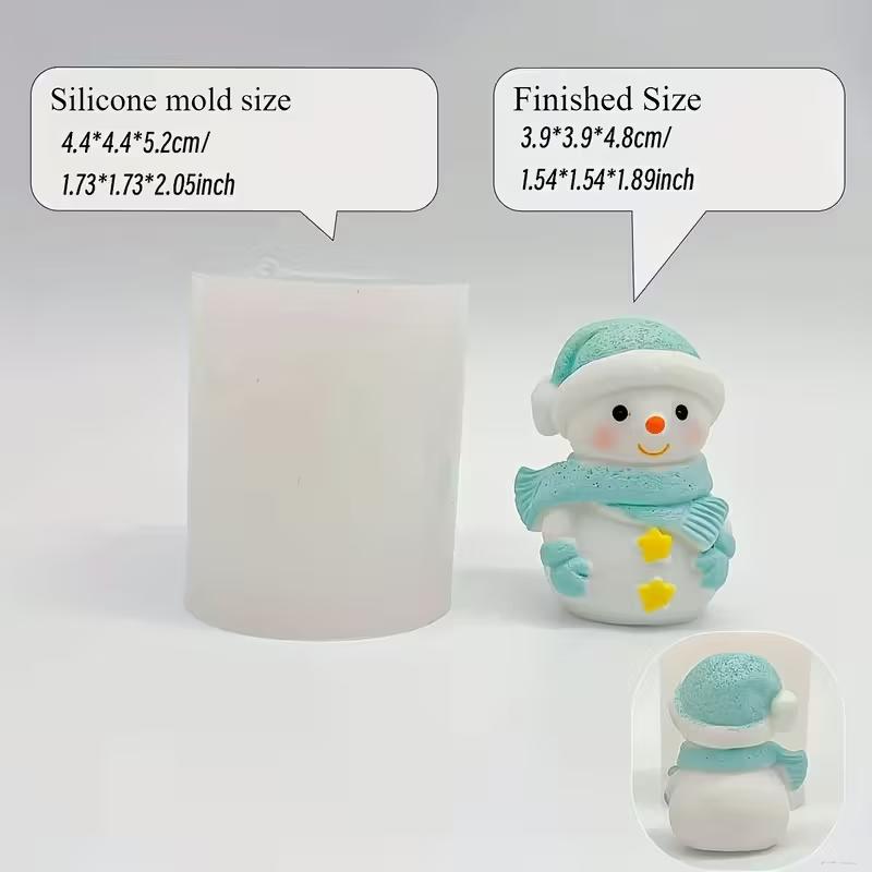 

Мини Рождественский Снеговик Силиконовая Форма, Подходит Для Рождественского Праздничного Украшения, Праздничное Украшение Дома Санта Снеговик Олень Подарок