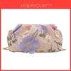 Cotton Linen Embroidered Bag With Lace Details For Daily Use