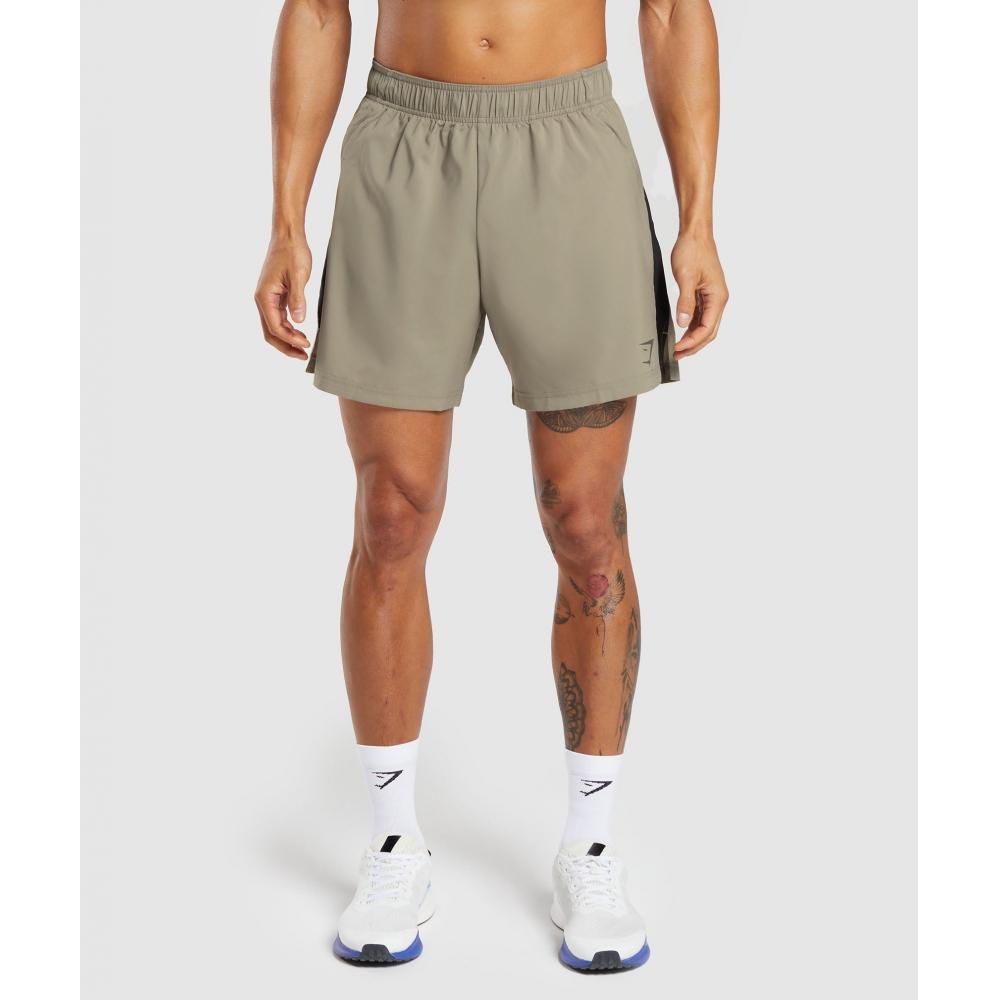 

GYMSHARK Sport 7 Короткие льняные коричневые черные A3A1Q NB2F XS