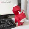 ORIGAMIPLANET Red Fox 3D Origami Paper Craft 3D Paper Sculpture for Home Creative Handmade Paper Unique DIY Animal Model Paper Craft Gift for Teens