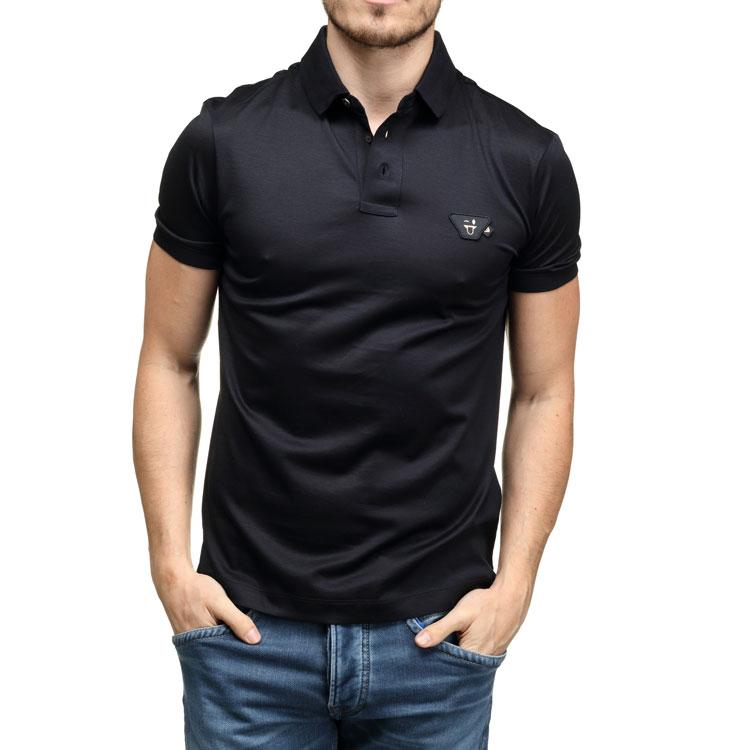 Emporio Armani Ss22 Solid Color Logo Short Sleeve Polo Shirt Men Tops Dark-Blue 3L1FFZ-1JUVZ-0920