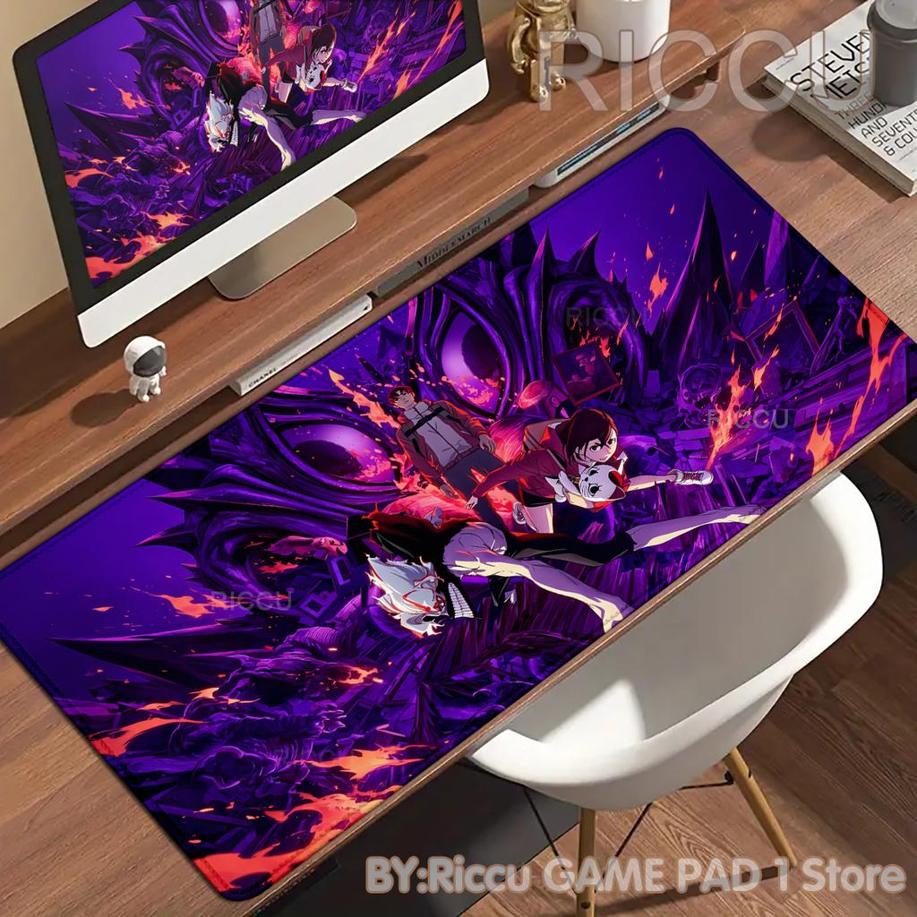Mauspad Laptop Ayase Momo Takakura Ken Seiko Kawaii Mauspad XXL Dandadan Anime Mädchen Tastaturmatte PC Gamer Schrank HD Schreibtischmatte